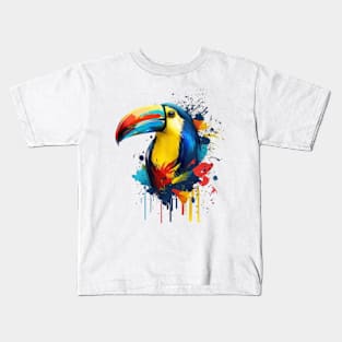 art deco bird Kids T-Shirt